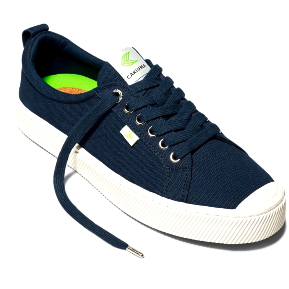 Cariuma OCA Navy Low Canvas Sneakers Unisex NIB Unisex Men's 9 Women's 10.5
